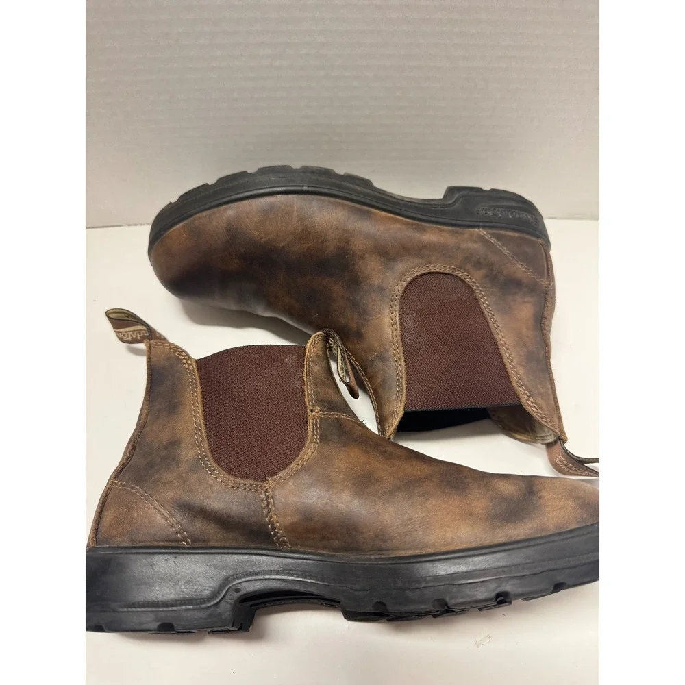 Blundstone 585 Rustic Brown Leather Chelsea‎ Boots Mens 5 Womens 7 AU 4 SPS